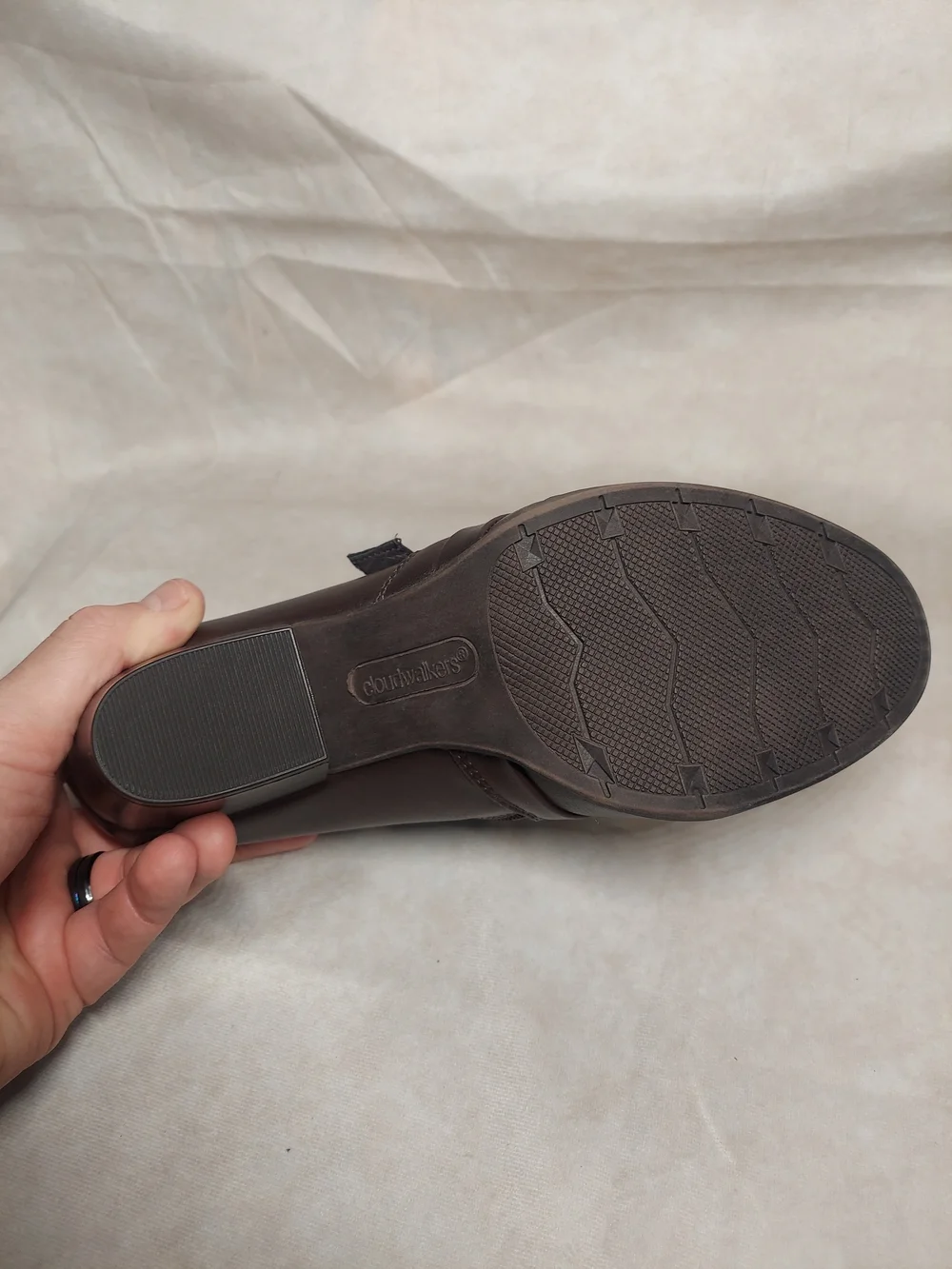 Cloudwalkers Avenue Regina Dark Brown Ankle Booties Faux Leather Size 9W VGC